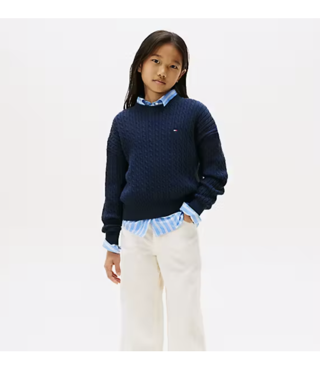 Tommy Hilfiger CABLE SWEATER Dark Night Navy