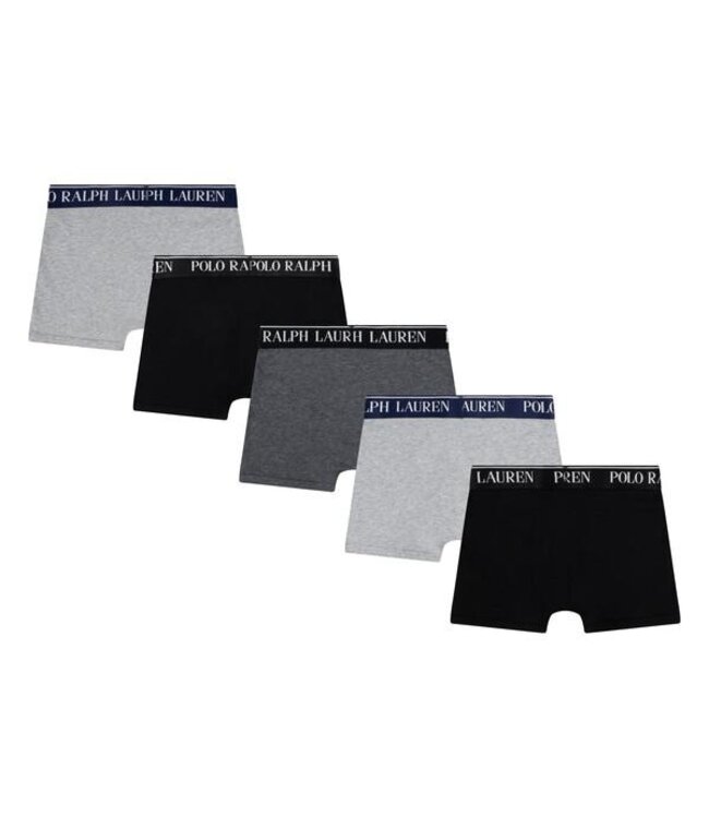 Ralph Lauren 5PK BOXER ZWART/GRIJS MIX