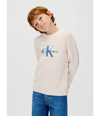 Calvin Klein TOWELLING CK STITCH sweater Whitecap Gray
