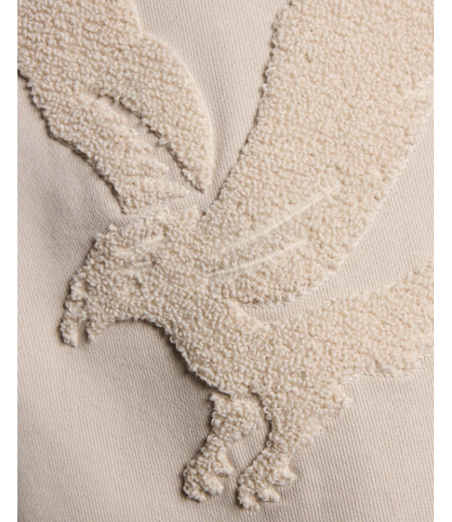 Lyle & Scott Towelling Eagle Pullover Hoodie W503 Putty