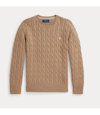 Ralph Lauren CABLE CN SWEATER CAMEL HEATHER