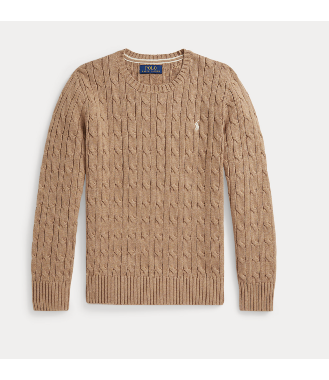 Ralph Lauren CABLE CN SWEATER CAMEL HEATHER