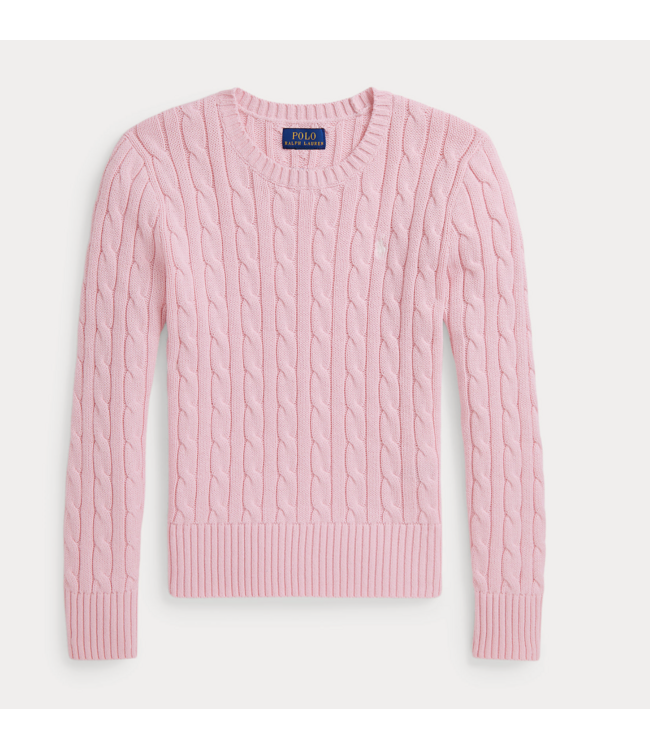 Ralph Lauren CABLE SWEATER L/S HINT OF PINK W/NEVIS