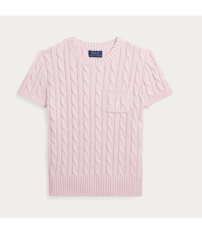 Ralph Lauren CABLE SWEATER S/S HINT OF PINK W/NEVIS