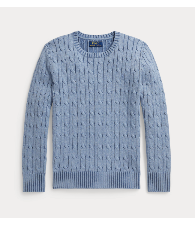 Ralph Lauren CABLE SWEATER BLUE HEATHER
