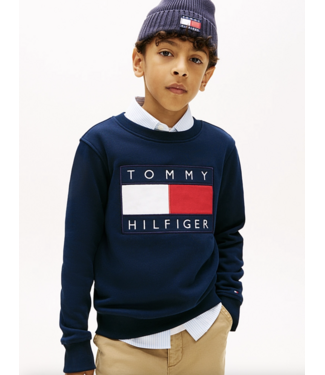 Tommy Hilfiger HERITAGE FLAG SWEATER DARK NAVY