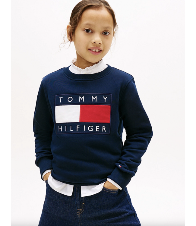 Tommy Hilfiger HERITAGE FLAG SWEATER DARK NAVY