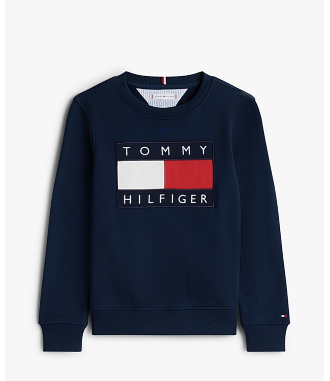 Tommy Hilfiger HERITAGE FLAG SWEATER DARK NAVY