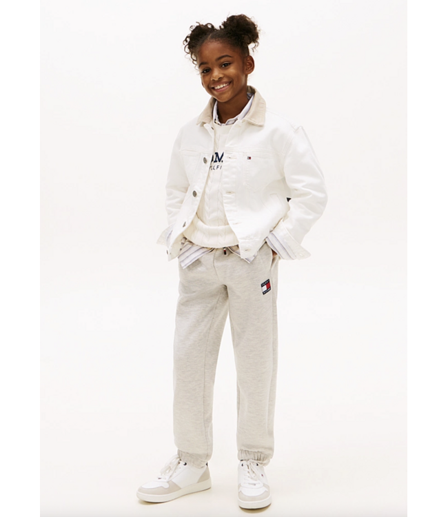 Tommy Hilfiger HERITAGE FLAG SWEATPANTS LIGHT GREY HEATHER