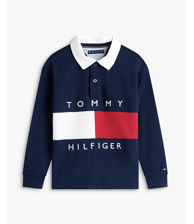 Tommy Hilfiger HERITAGE FLAG JERSEY POLO DARK NAVY