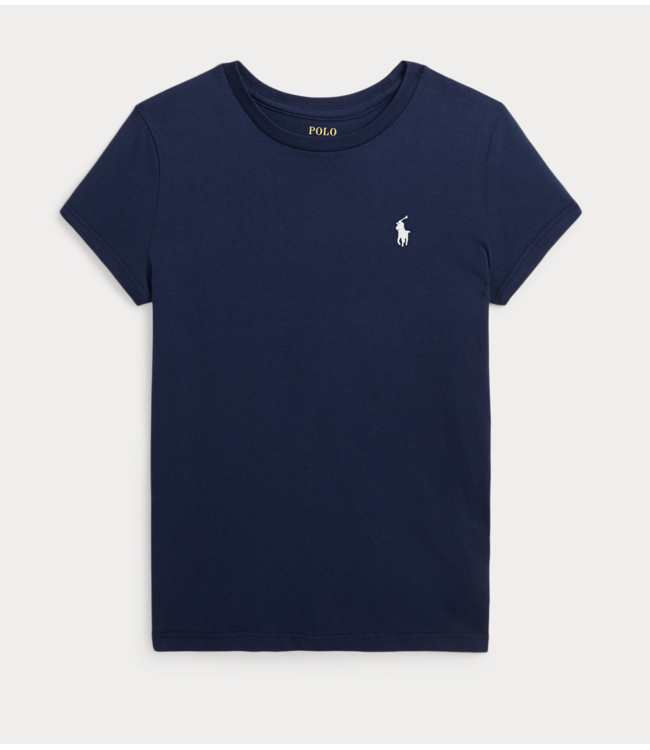 Ralph Lauren GIRLS T-SHIRT BASIC NEWPORT NAVY/WHITE