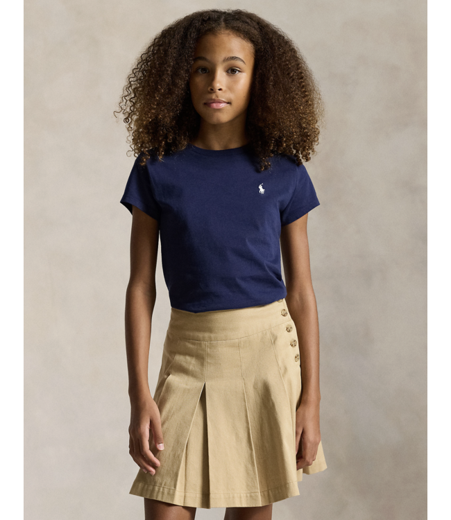 Ralph Lauren GIRLS T-SHIRT BASIC NEWPORT NAVY/WHITE