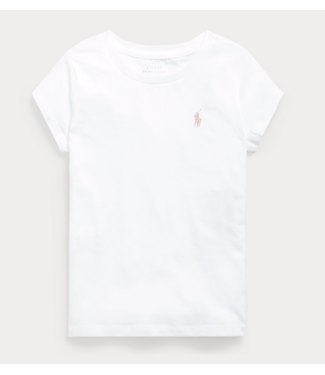 Ralph Lauren GIRLS T-SHIRT BASIC WHITE/PINK