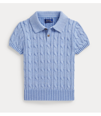 Ralph Lauren CABLE POLO KORTE MOUW BLUE HEATHER
