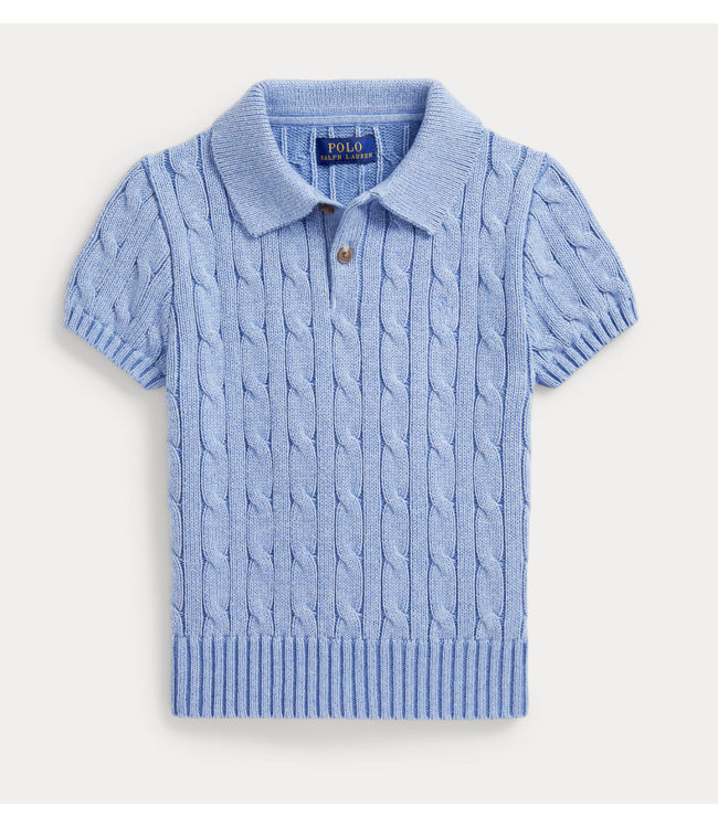 Ralph Lauren CABLE POLO KORTE MOUW BLUE HEATHER