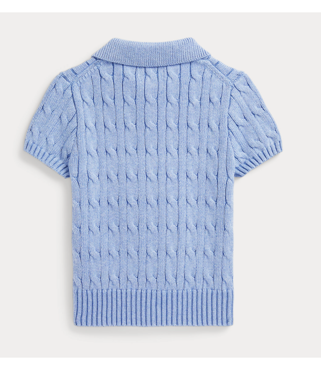 Ralph Lauren CABLE POLO KORTE MOUW BLUE HEATHER