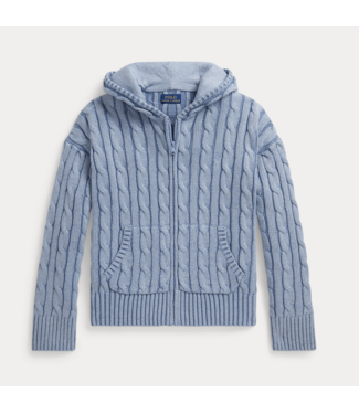 Ralph Lauren GIRLS CABLE VEST BLUE HEATHER