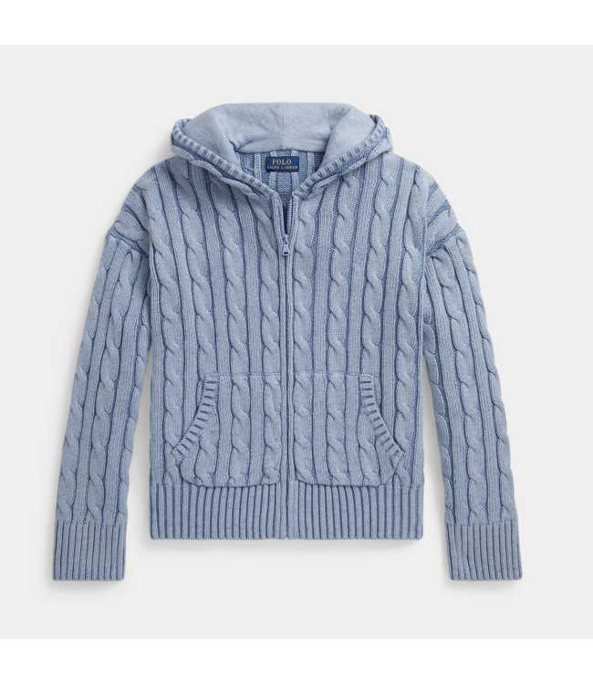 Ralph Lauren GIRLS CABLE VEST BLUE HEATHER