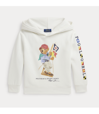 Ralph Lauren HOODIE SP25 BEAR DECKWASH WHITE