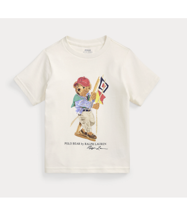 Ralph Lauren T-SHIRT SP26 BEAR DECKWASH WHITE
