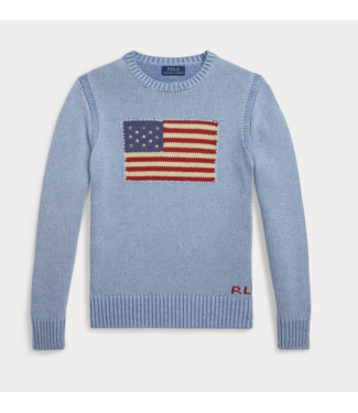 Ralph Lauren FLAG SWEATER BLUE HEATHER