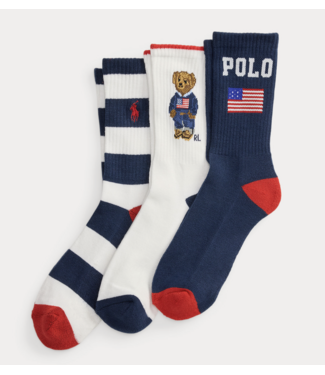 Ralph Lauren SOK 3 PACK RED/NAVY/WHITE