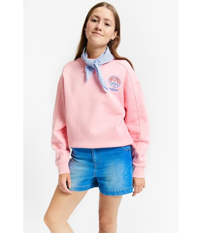 INDEE SWEAT SHIRT WITH EMBROIDERY BEGONIA PINK