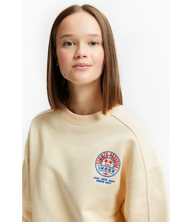 INDEE SWEAT SHIRT WITH EMBROIDERY OFF WHITE