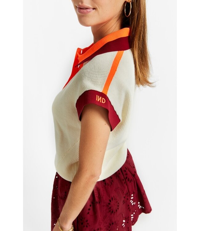 INDEE POLO NECK PULLOVER 3 COLORS OFF WHITE
