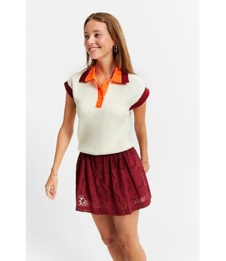 INDEE POLO NECK PULLOVER 3 COLORS OFF WHITE