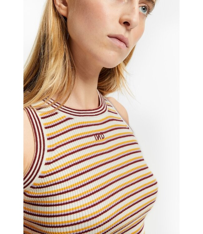 INDEE KNITTED TANK TOP WITH STRIPES LILAC