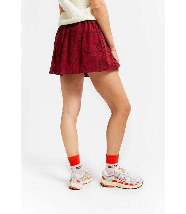 INDEE ENGLISH EMBROIDERY SKIRT/SHORT ROOIBOS RED