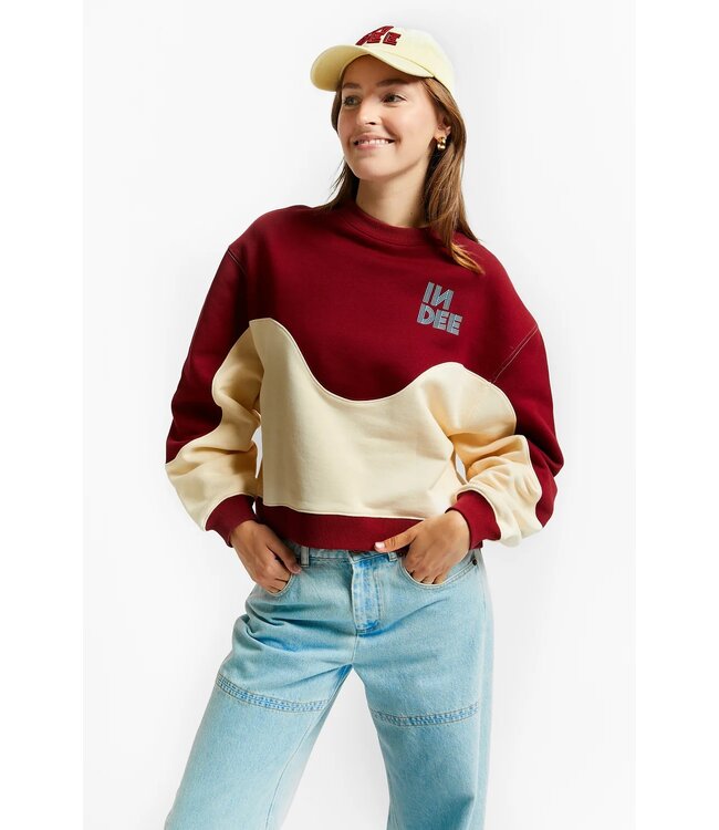 INDEE SWEAT SHIRT WITH EMBROIDERY ROOIBOS RED