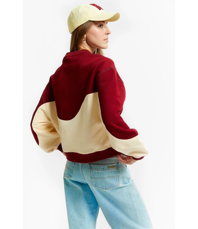 INDEE SWEAT SHIRT WITH EMBROIDERY ROOIBOS RED