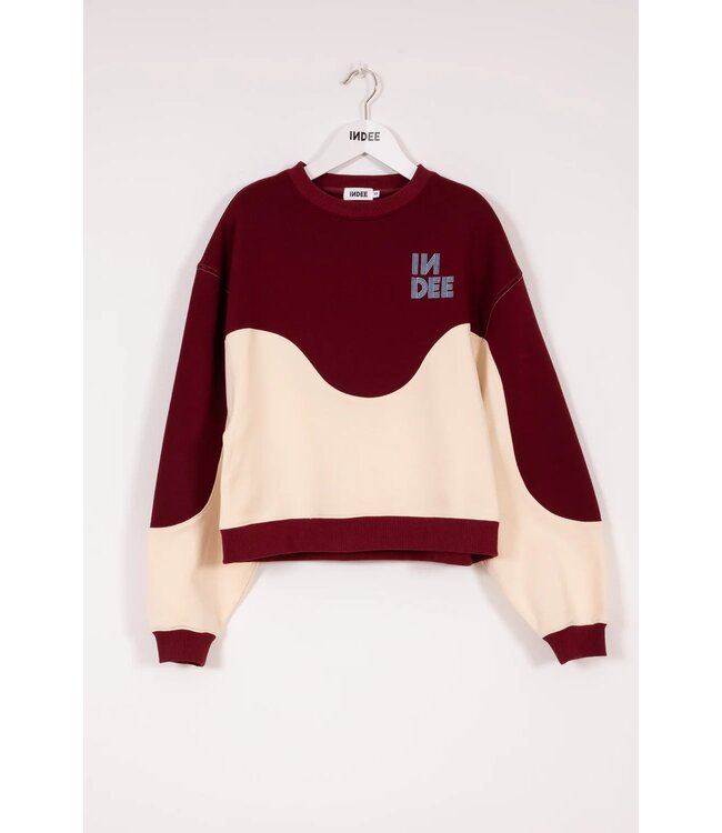 INDEE SWEAT SHIRT WITH EMBROIDERY ROOIBOS RED
