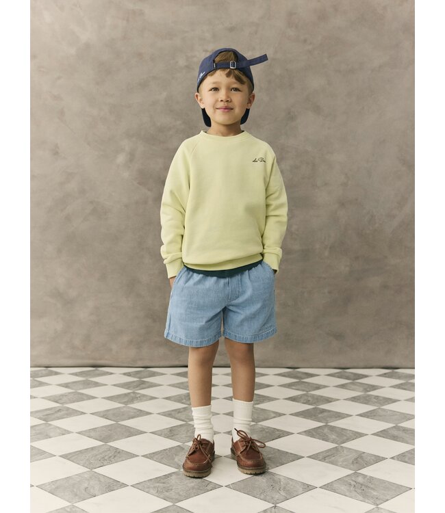 Les Deux Norregaard Contrast Sweatshirt Pale Banana Yellow