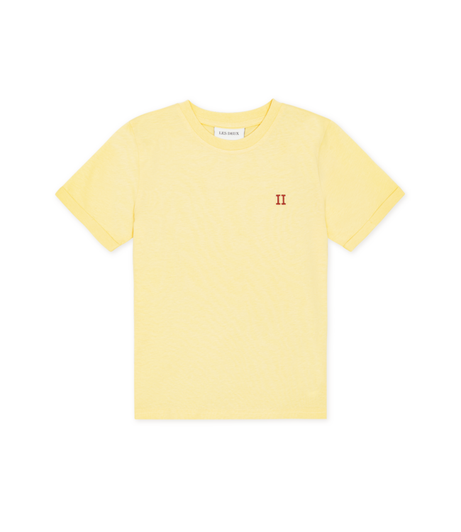 Les Deux Norregaard Contrast T-Shirt Pale Banana Yellow