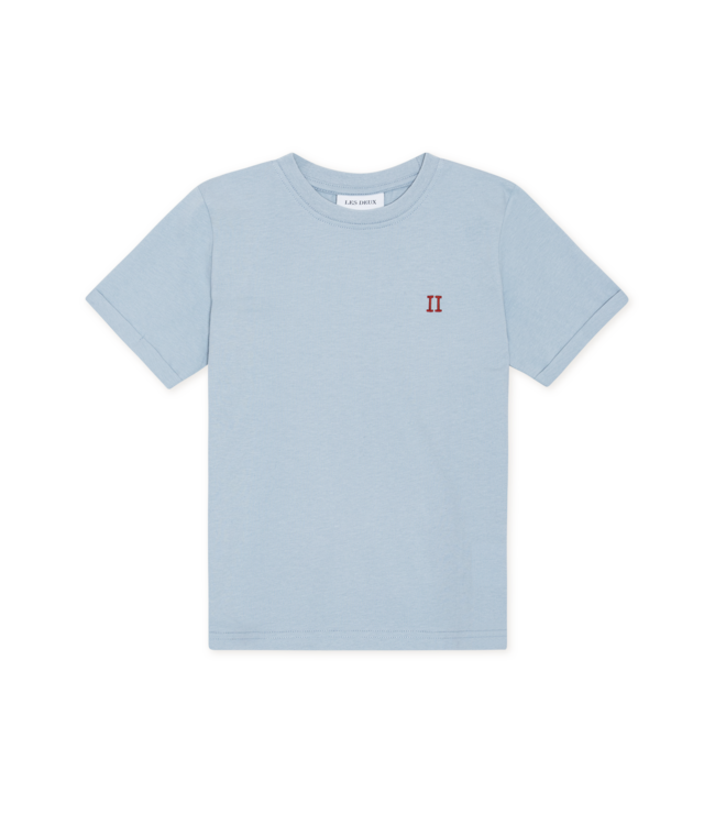 Les Deux Norregaard Contrast T-Shirt Blue Fog