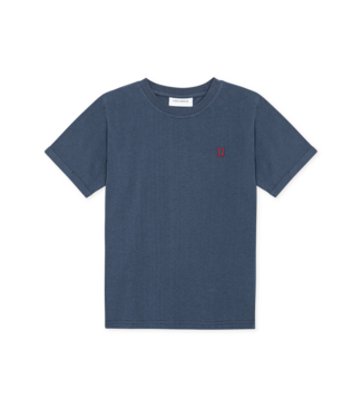 Les Deux Norregaard Contrast T-Shirt Dark Denim Blue