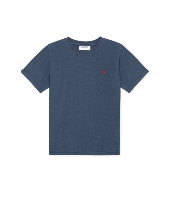 Les Deux Norregaard Contrast T-Shirt Dark Denim Blue