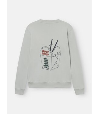 ANTWRP NOODLE BACKPRINT SWEATER SHARKSKIN