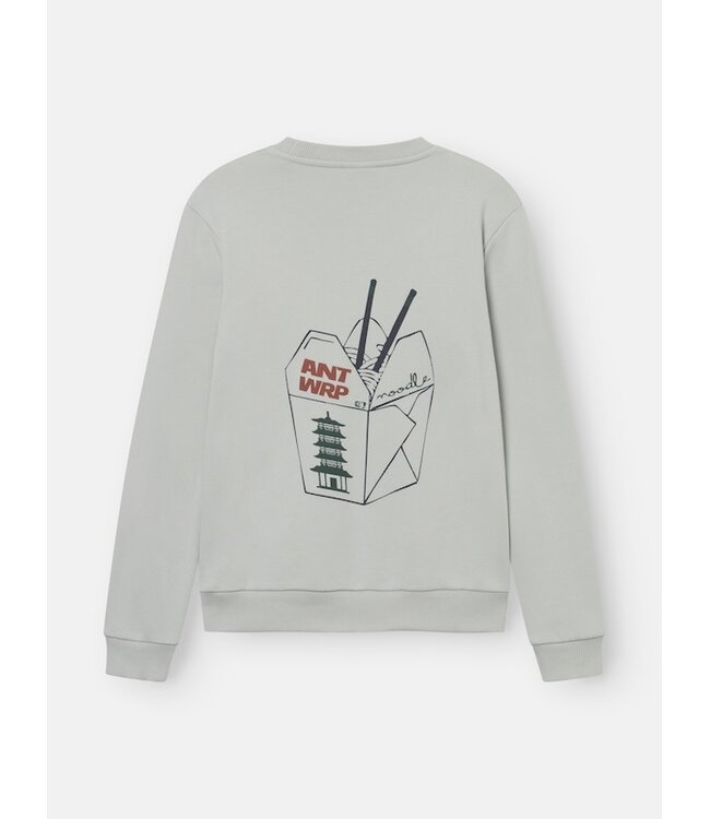 ANTWRP NOODLE BACKPRINT SWEATER SHARKSKIN