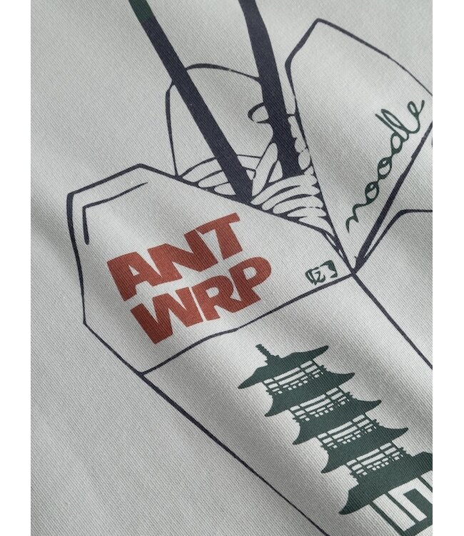 ANTWRP NOODLE BACKPRINT SWEATER SHARKSKIN