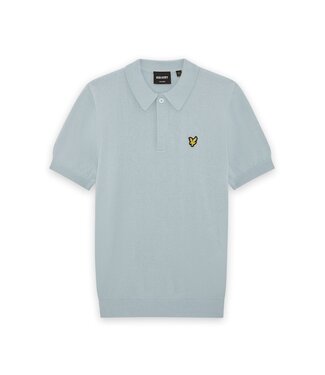 Lyle & Scott SS Knitted Polo Shirt W596 Opal Blue