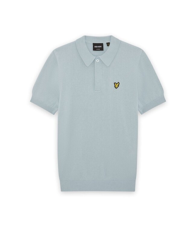 Lyle & Scott SS Knitted Polo Shirt W596 Opal Blue