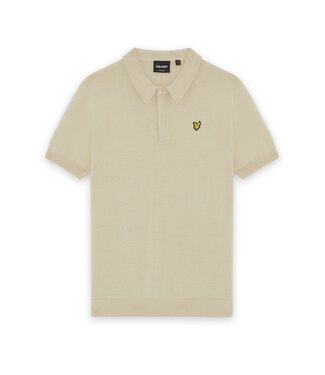 Lyle & Scott SS Knitted Polo Shirt Y117 Wheat
