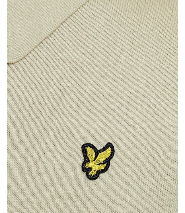 Lyle & Scott SS Knitted Polo Shirt Y117 Wheat