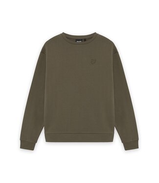 Lyle & Scott Heavy Weight Drop Shoulder Crew X569 Khaki Ash