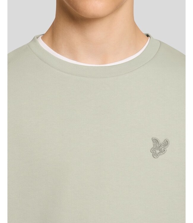 Lyle & Scott Heavy Weight Drop Shoulder Crew Y117 Wheat