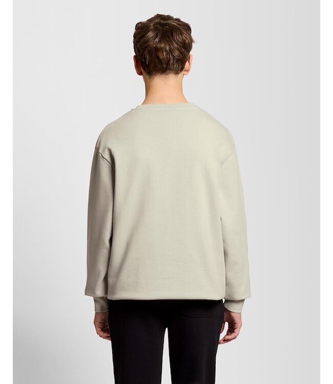 Lyle & Scott Heavy Weight Drop Shoulder Crew Y117 Wheat